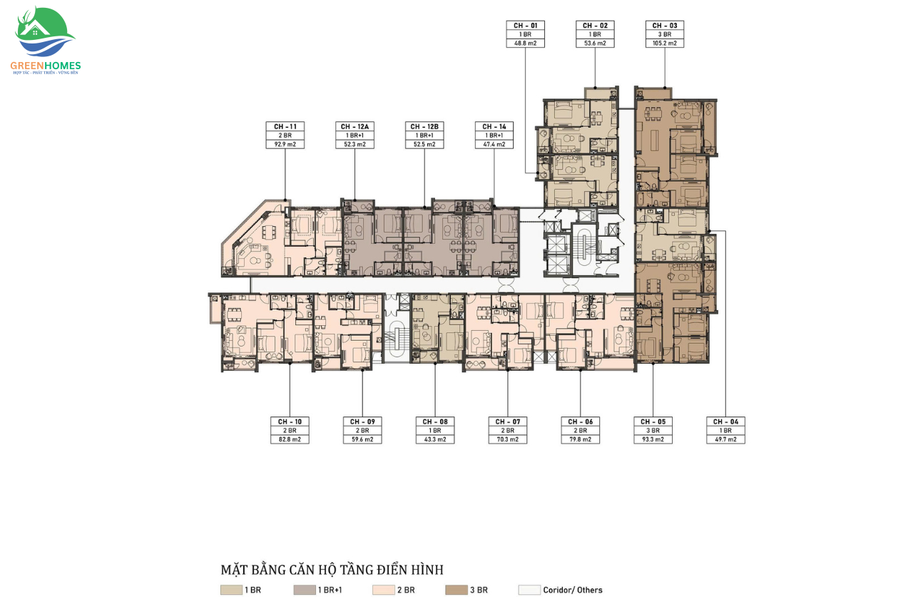 Mặt bằng chung cư Central Square Phổ Yên