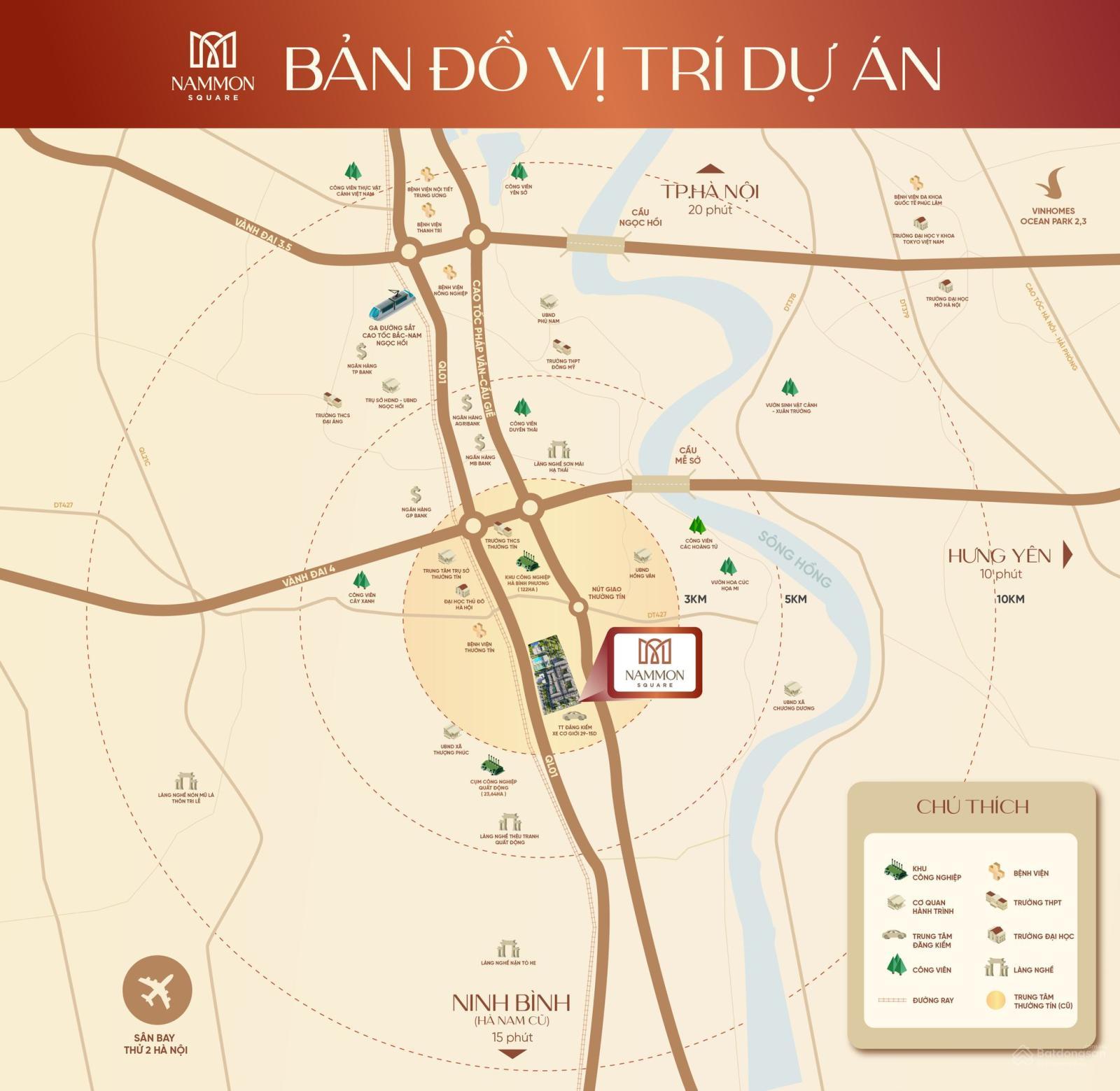 Vị trí dự án NamMon Square Thường Tín