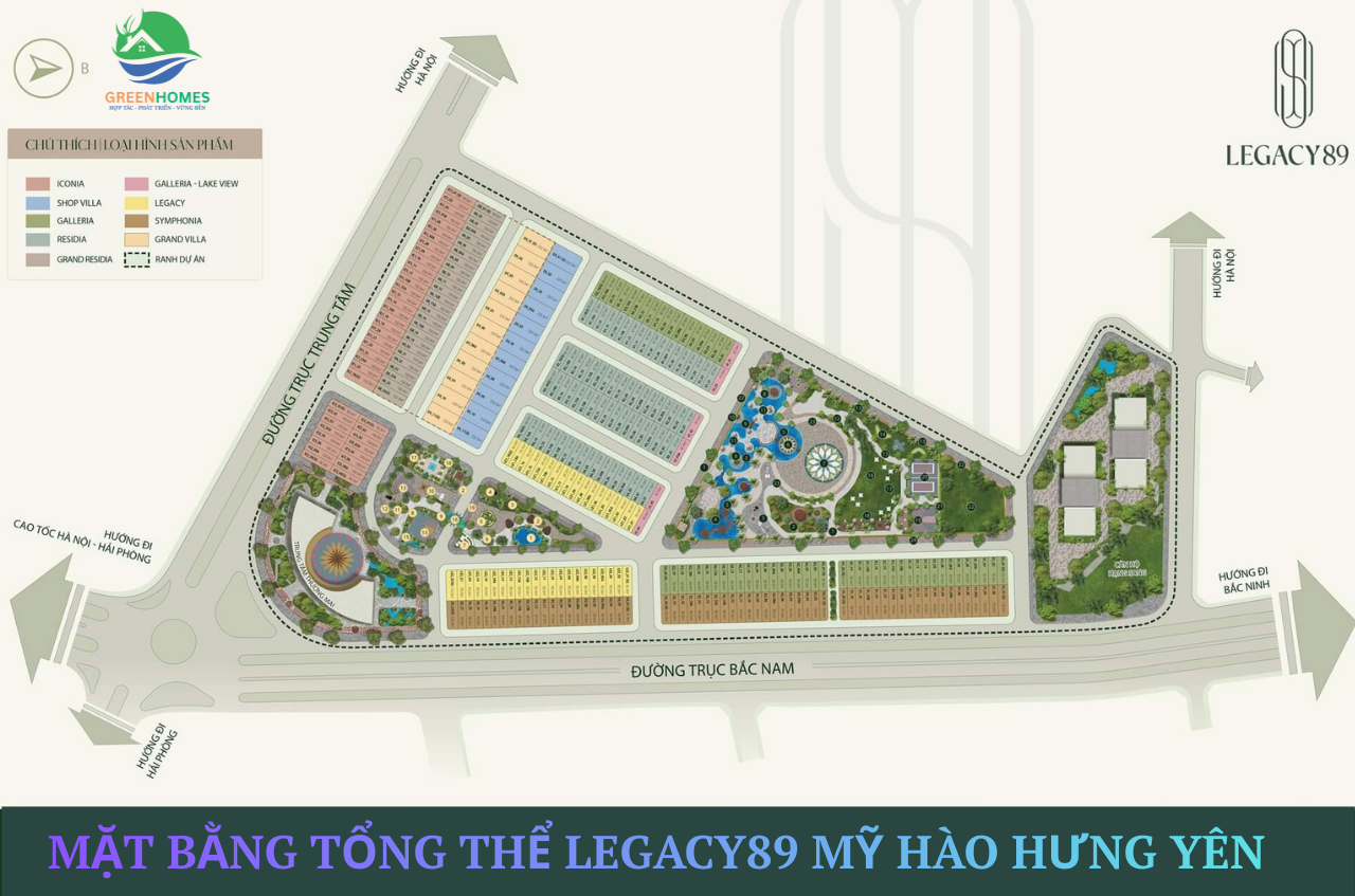Mặt bằng Legacy89 Mỹ Hào Hưng Yên