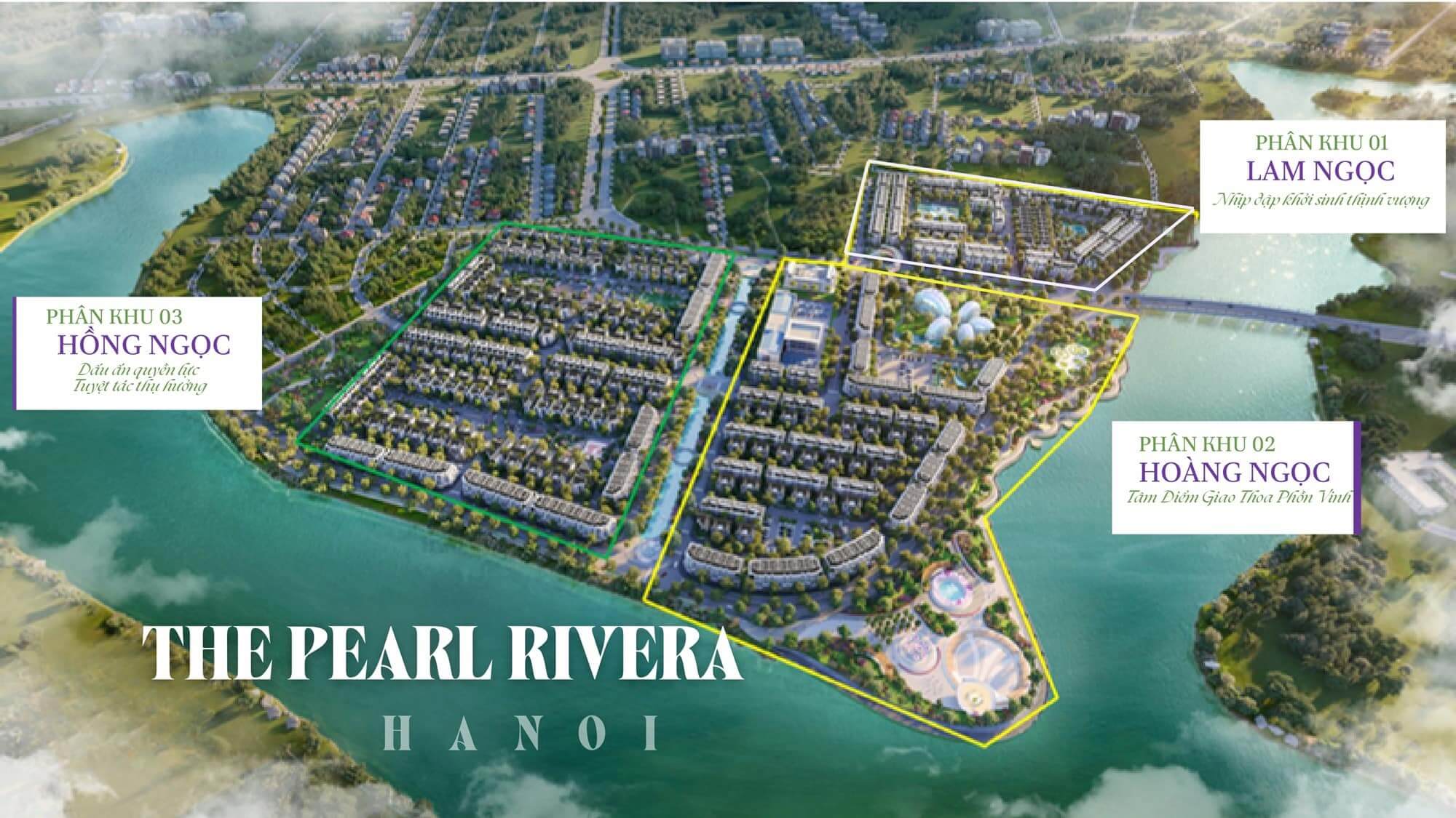 Mặt bằng dự án Pearl Rivera Mê Linh Hà Nội